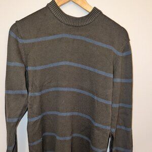 Men's Frank & Oak Green/Blue Stripe Sweater